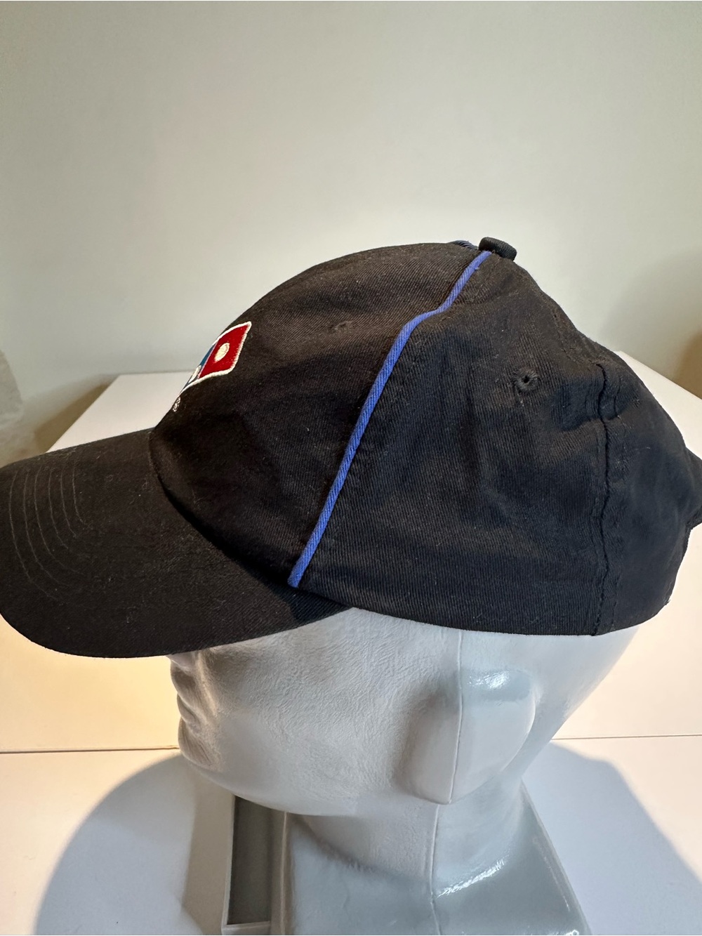 Kids Black Logo Baseball Cap with Blue Trim - Picture 3 of 8